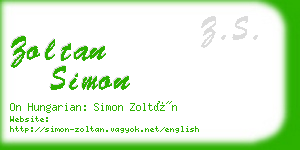 zoltan simon business card